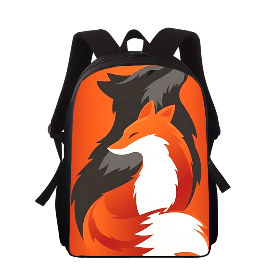 fox animal 15” 3D Print Kids Backpack Primary School Bags for Boys Girls Back Pack Students School Book Bags