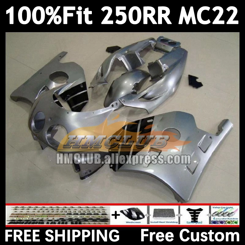 Injection Body For HONDA CBR 250RR CBR250RR 1990 1991 1992 1993 1994 98No.74 MC22 CBR250 RR 95 96 gloss grey 97 98 99 Fairing