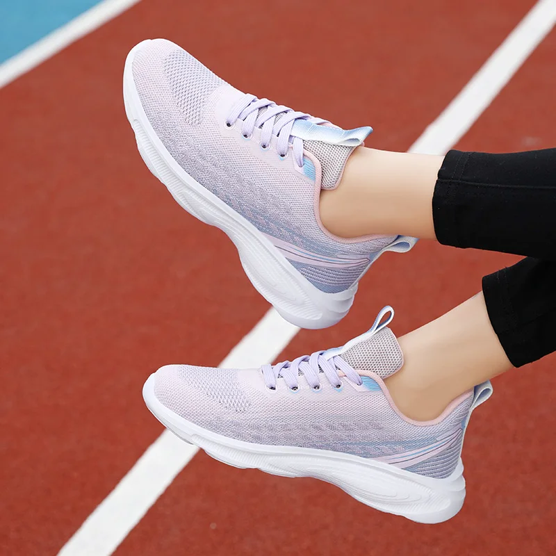 Women's Marathon Running Shoes Mesh Breathable Women's Running Comfortable Fitness Slow Running Shoes