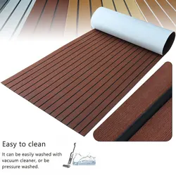 Cotton Faux Teak Marine Carpet Boat Marine Sheet Boat Sheet Sheet 240 45CM Wood Dark Brown EVA Foam