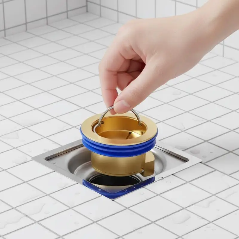 

NEW 1PCDrop-in Brass Drain Plug One Way Valve Anti-Odor Shower Drain Plug Bathroom Floor Drain Backflow Preventer Shower Stopper