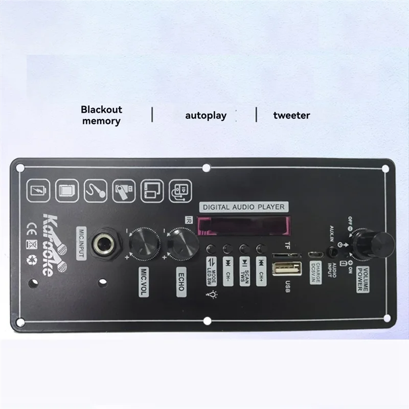 B92B-Bluetooth Audio 15W Amplifier Board With FM BT Audio Portable Speaker 5V Karaoke Power Amplifier Board MP3 Amplifier