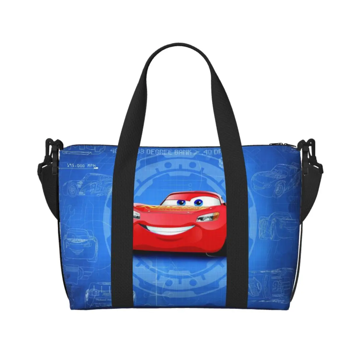 

Пляжная большая сумка для женщин на заказ Cars Racing Friends с большим отделением, пляжные дорожные сумки для спортзала