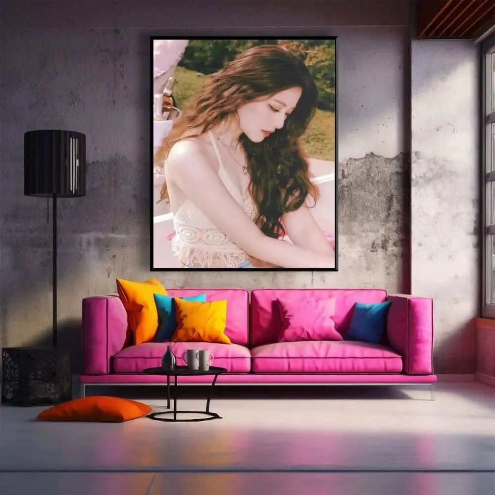 1PC Kpop Singer SHUHUA poster Self-adhesive Art Waterproof Paper Sticker Coffee House Bar Room Wall Decor - view 5