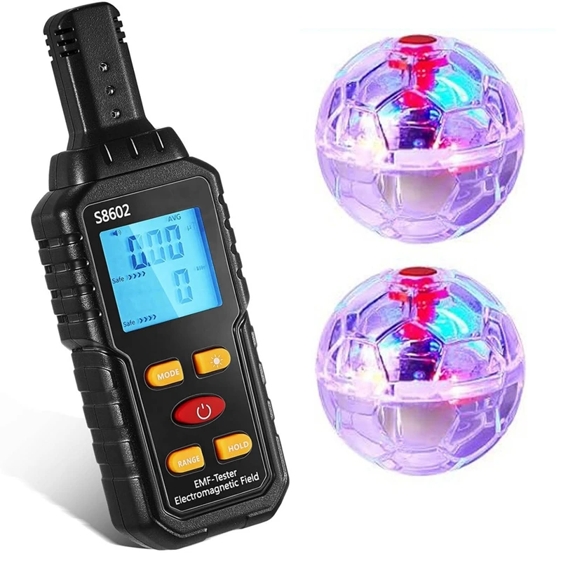 

Black Emf Meter Plastic Emf Meter Emf Meter With 2 Motion Light Up Catballs, Emf Meter Detector Ghost Equipment