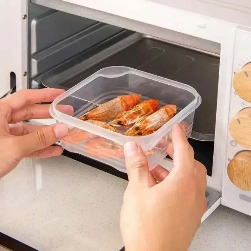 2/1Pcs Plastic Refrigerator Storage Box Transparent Freeze Meat Vegetable Fresh-Keeping Storage Container With Lid For Kitchen