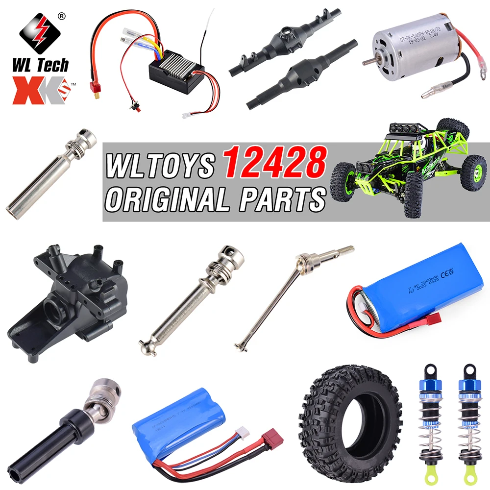 

Wltoys 12428 Parts LiPo Battery 3800mAh Receiver Circuit Main Board 540 Motor for 1/12 RC Car Accessories Original Upgraded