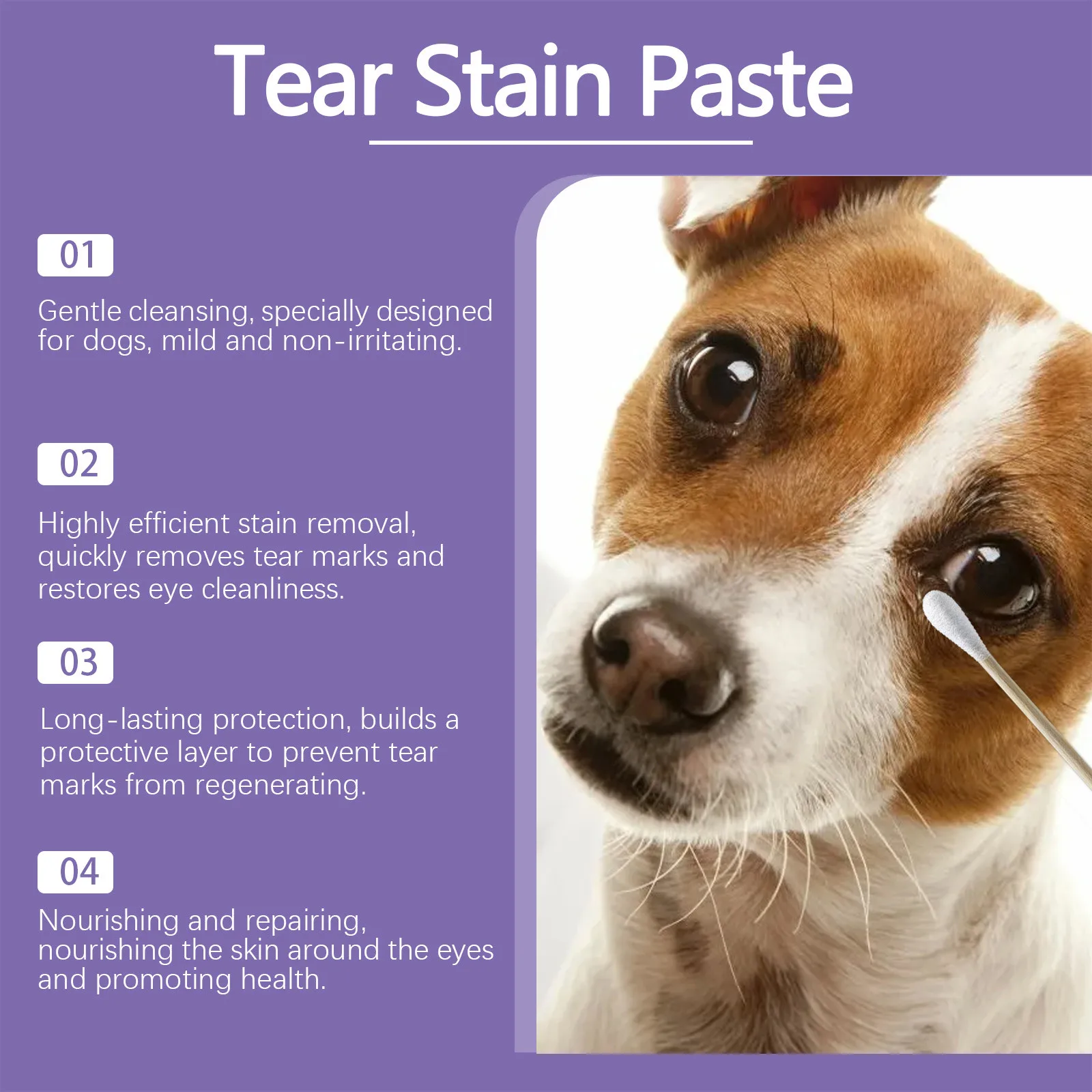 20g Pet Tear Stain Remover Cat And Dog Eye Cleaner Cream Pet Eye Stain Cleaner Ointment Natural Tear Stain Remover Paste ﻿