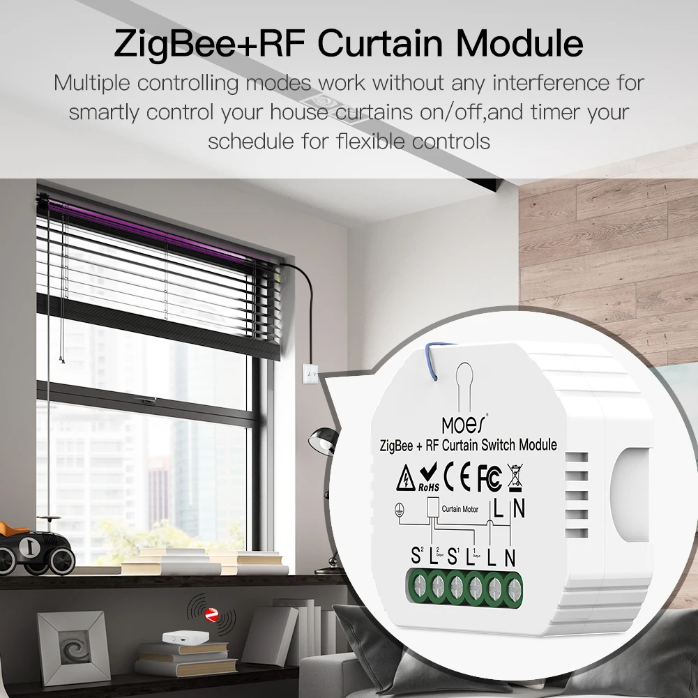 Moes Smart Zigbee Wifi Schakelaar Module Dimmer Gordijn Switch Smart Leven App Afstandsbediening Alexa Google Thuis Voice Controle