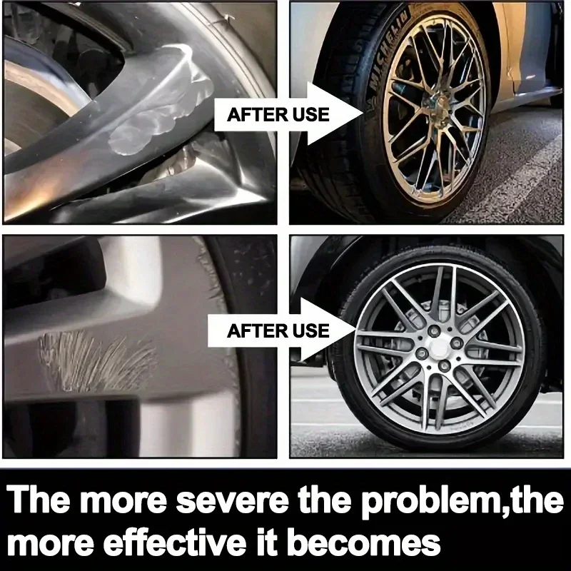 NEW Wheel hub Scratch Repair wax - Automobile tire detail repair and deep conditioning, no residue image 3