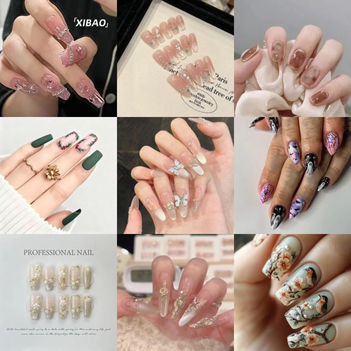 

Y2k Metallic Style Handmade Wearable Nails Black Pink Hottie Fake Nails Super Cool Short Press-on Nails