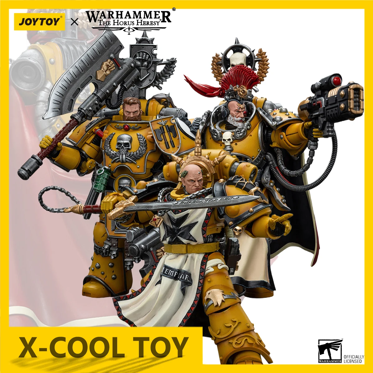 

JOYTOY Warhammer 30K Imperial Fists Action Figure 1/18 Legion Praetor Fafnir Rann Sigismund Anime Model Joint Movable Figure Toy