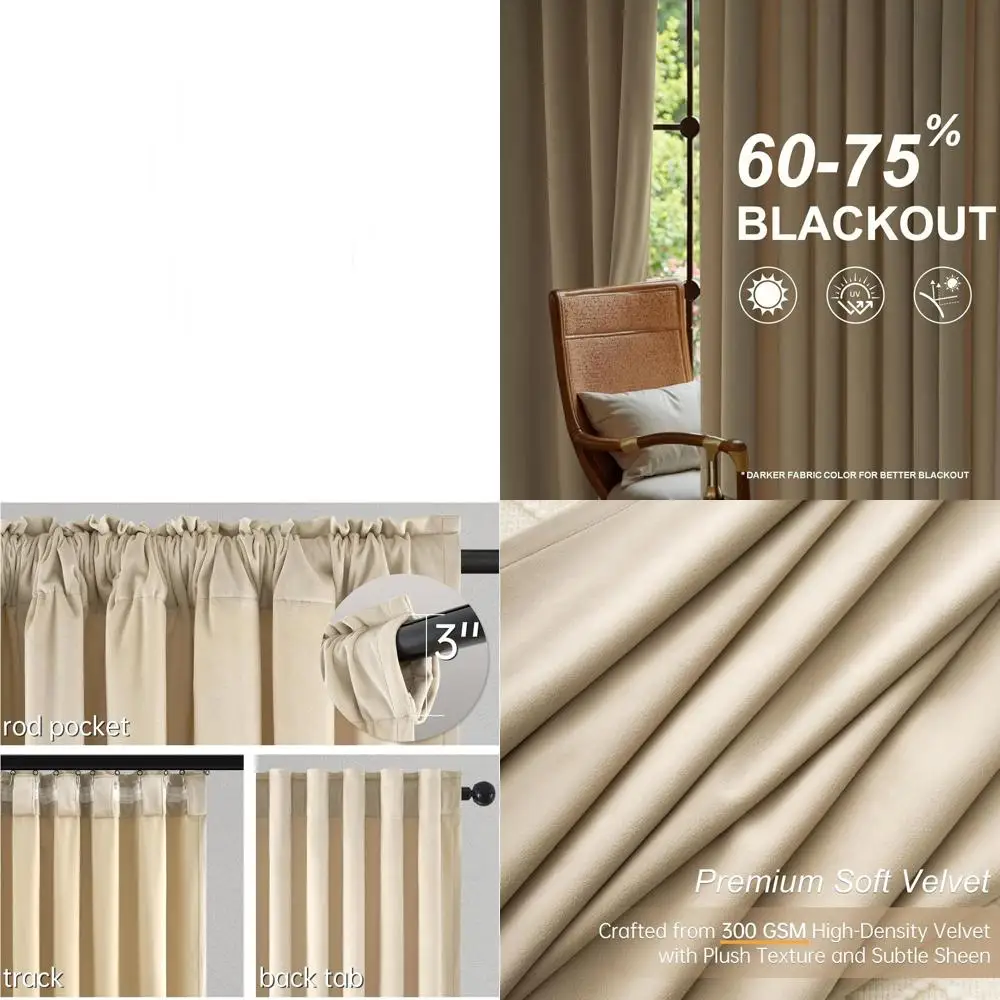 

Элегантные черные бархатные теплоизоляционные шторы, длиной 108 дюймов, для больших окон в гостиной, комплект из 2 панелей, высотой 9 футов.