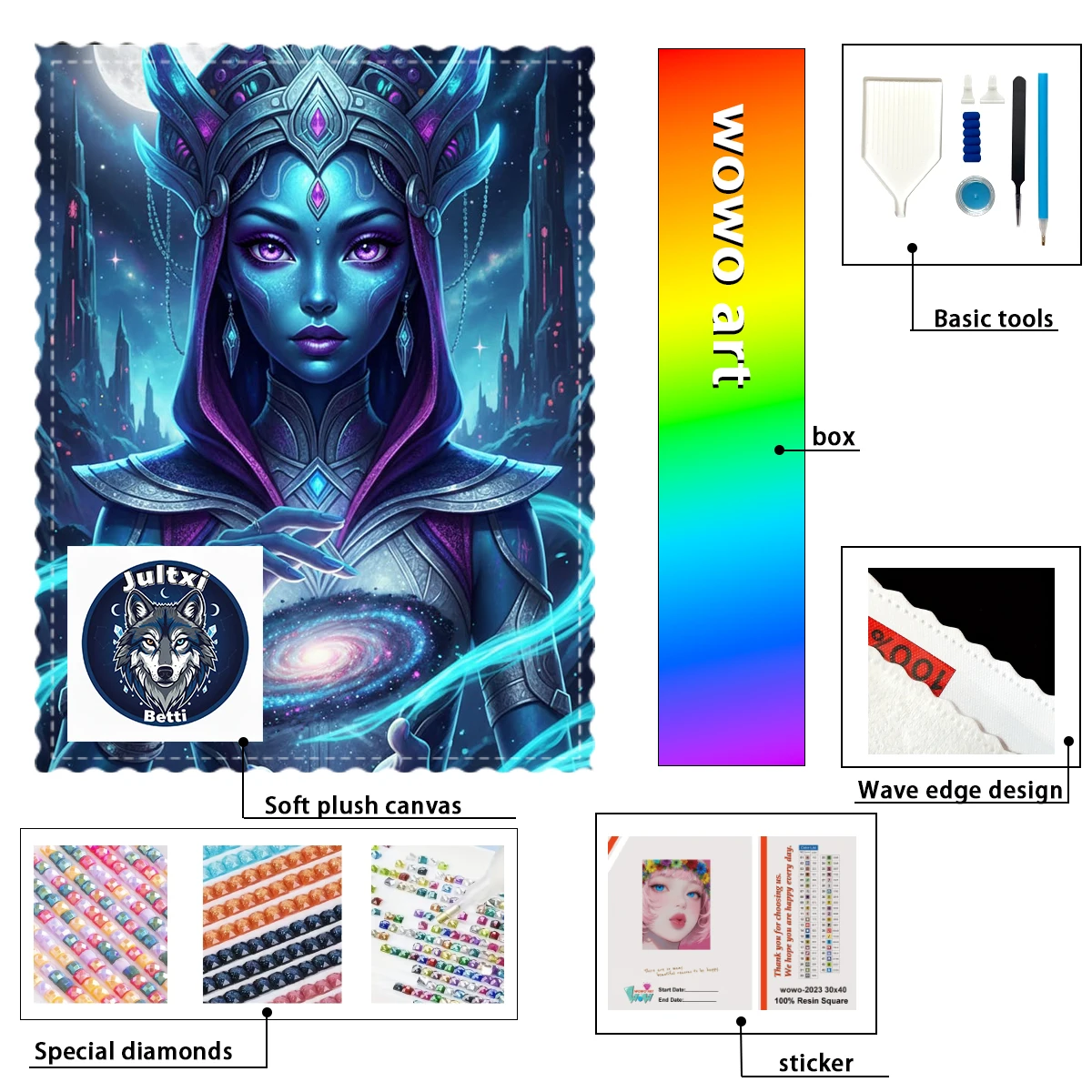 【Betti_ Diamond Art】Alien Girl Crystal AB Rhinestone FD Rhinestone Perfect Resin Diamond 【Betti_ Diamond Art】Alien Girl Crystal AB Rhinestone FD Rhinestone Perfect Resin Diamond