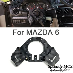 Racing Sport Steering Wheel Fixed Button Keep Holder Full Carbon Fiber Magnetic Shift Paddles Bracket For Mazda 3 / 6 2003-2008
