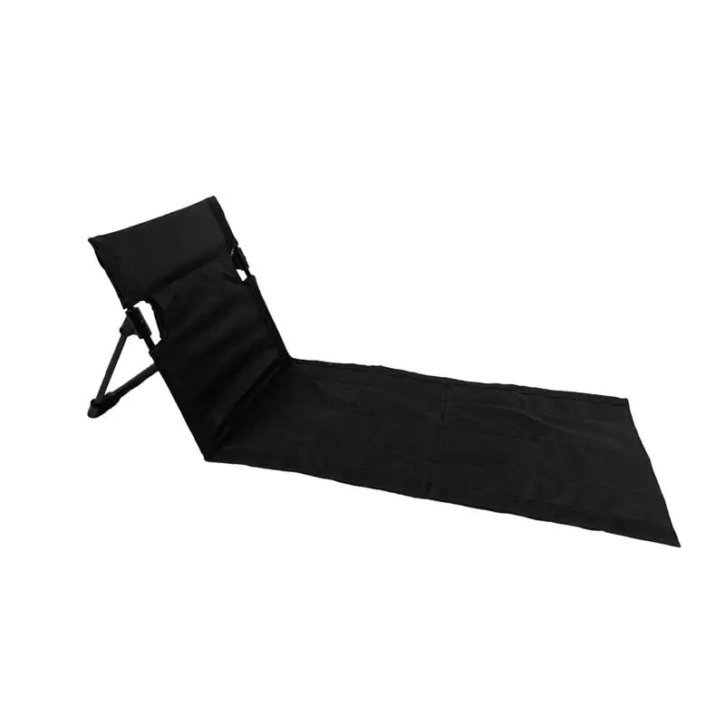 Beaching Recliner Lounger Outdoor Camping Mat Chair Portable Folding Beach Mat With Adjustable Backrest Headrest