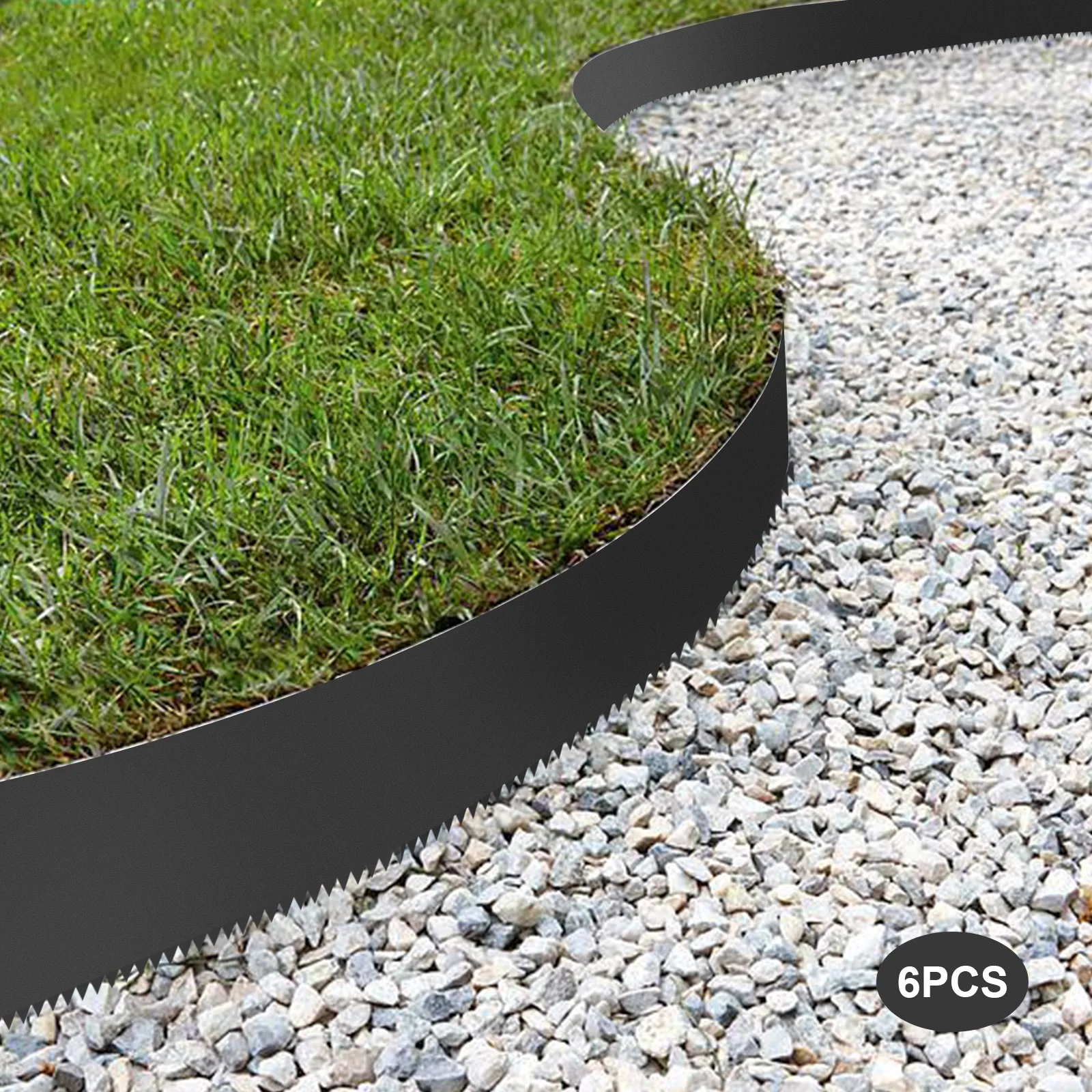 

Metal Landscape Edging 6PCS Steel Lawn Edging 8"x40" Black Outdoor Yard Barrier 6pcs Landscape Edging 40in*8in Bendable Metal