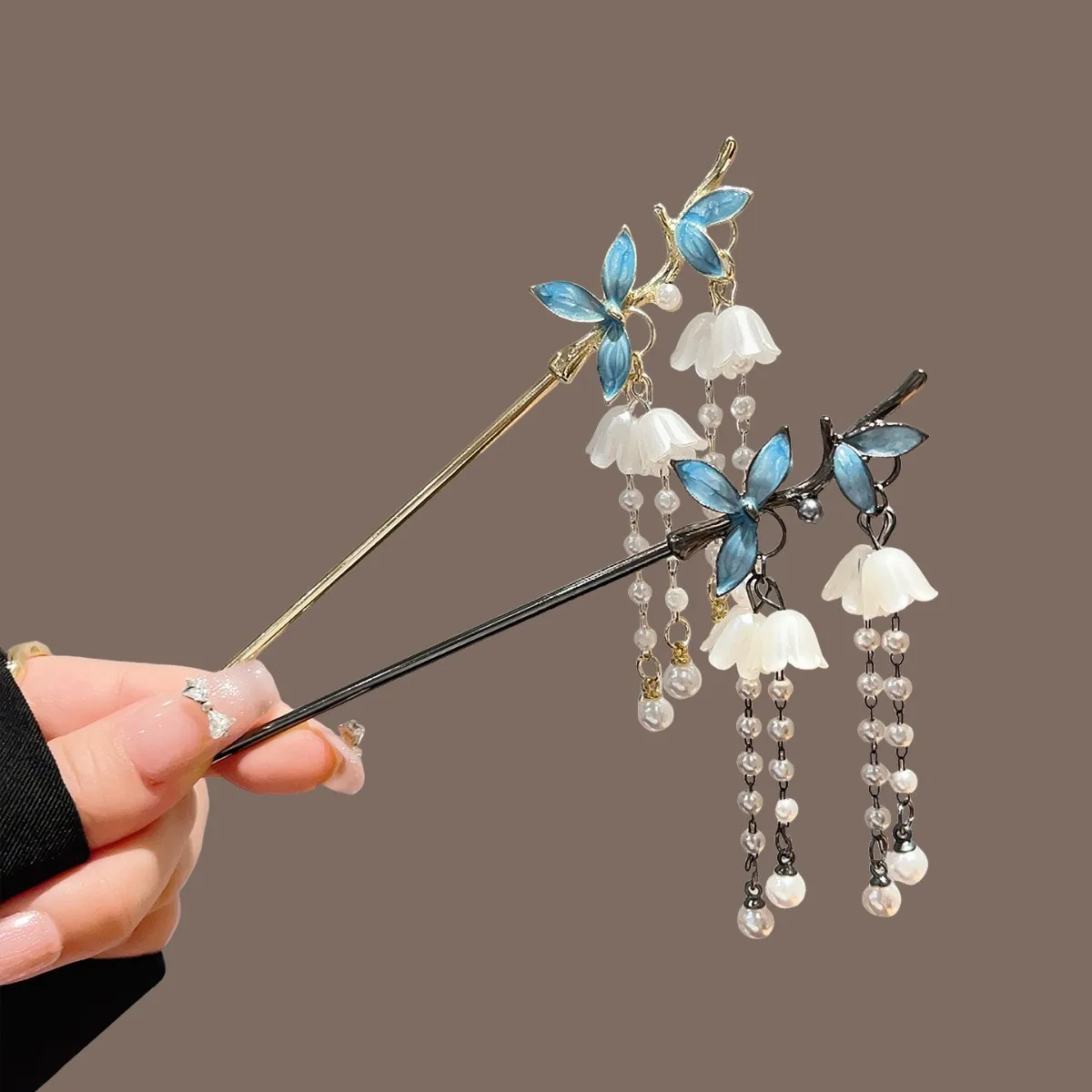 New Chinese Style Antique Hairpin Elegant Tassel Exquisite Flower Hair Stick Women's Hanfu Cheongsam Jewelry Hair Accessories view 2