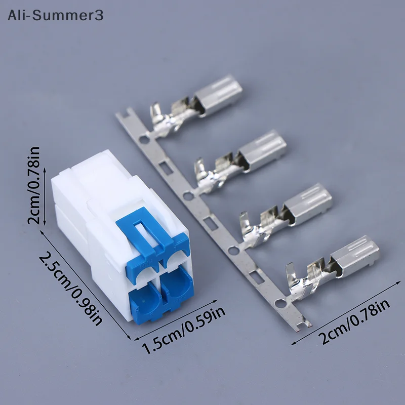 (YY)1 Set New 4-Pin Power Connector Plug For IC-7000 IC-7100 IC-7400 IC-7600 YAESU FT-450 KENWOOD TS-480 Radio DIY Cable Plug