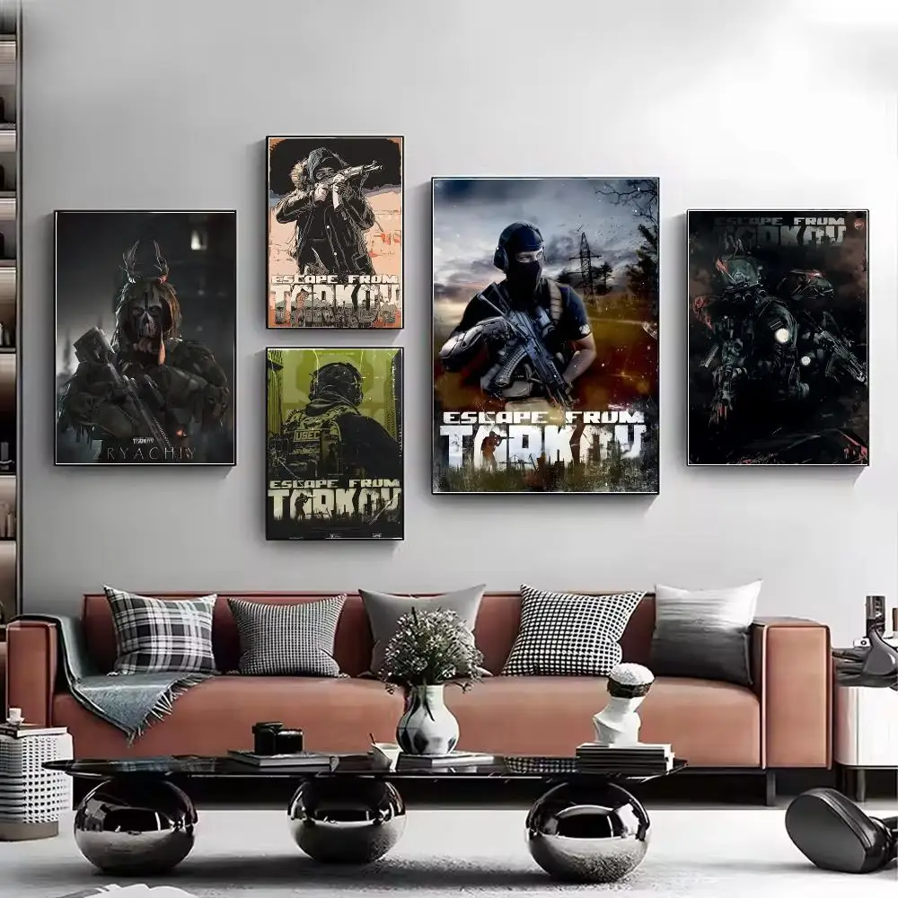 Vedio Game E-Escape from Tarkov Poster Stylish Wall Art Print for Living Room Bedroom Study Office Café Home Decor Modern Gift