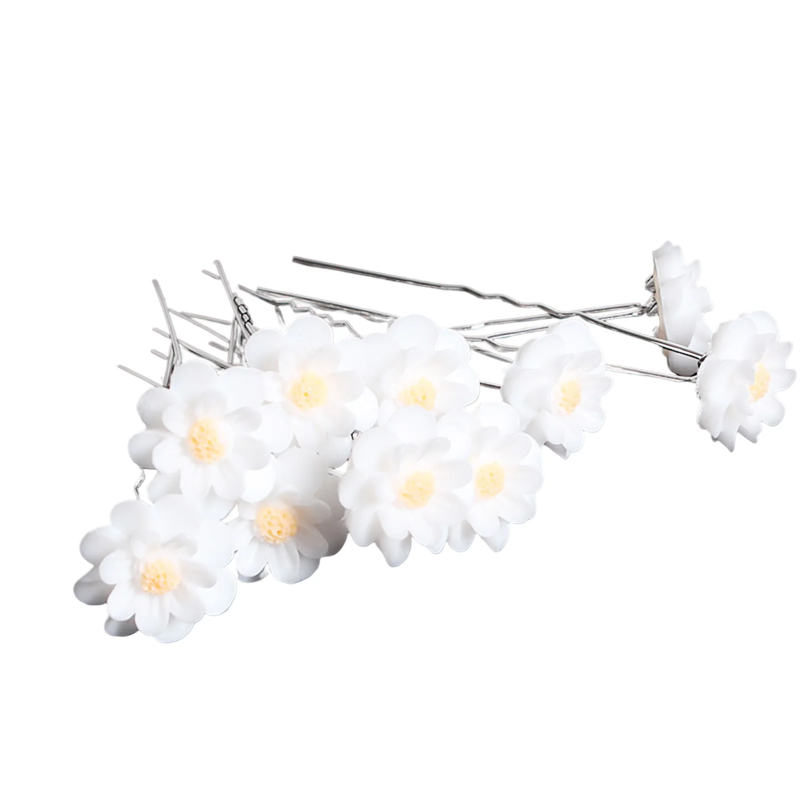 20PCS Pearl Hair Pins Wedding Bridal Hair Pins Flower Messy Bun Maker Alloy Tiara for Cheongsam Han Clothes Tea Wear Newly