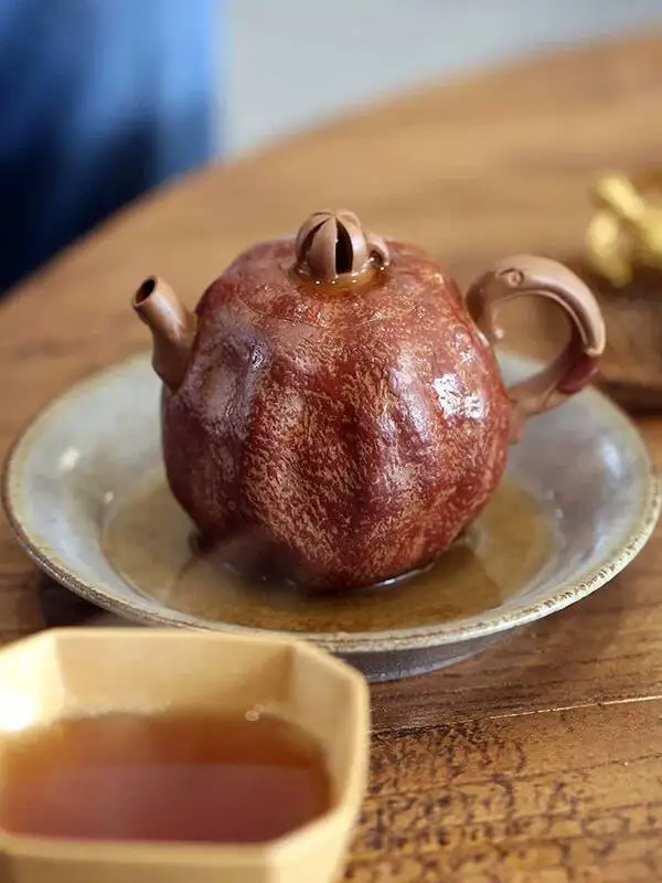 Yishan Hall Yixing Pure Handmade Imitation Bionics Clay Purple Sand Pomegranate Ml Gong Chun Pot Mid Autumn Festival Gift