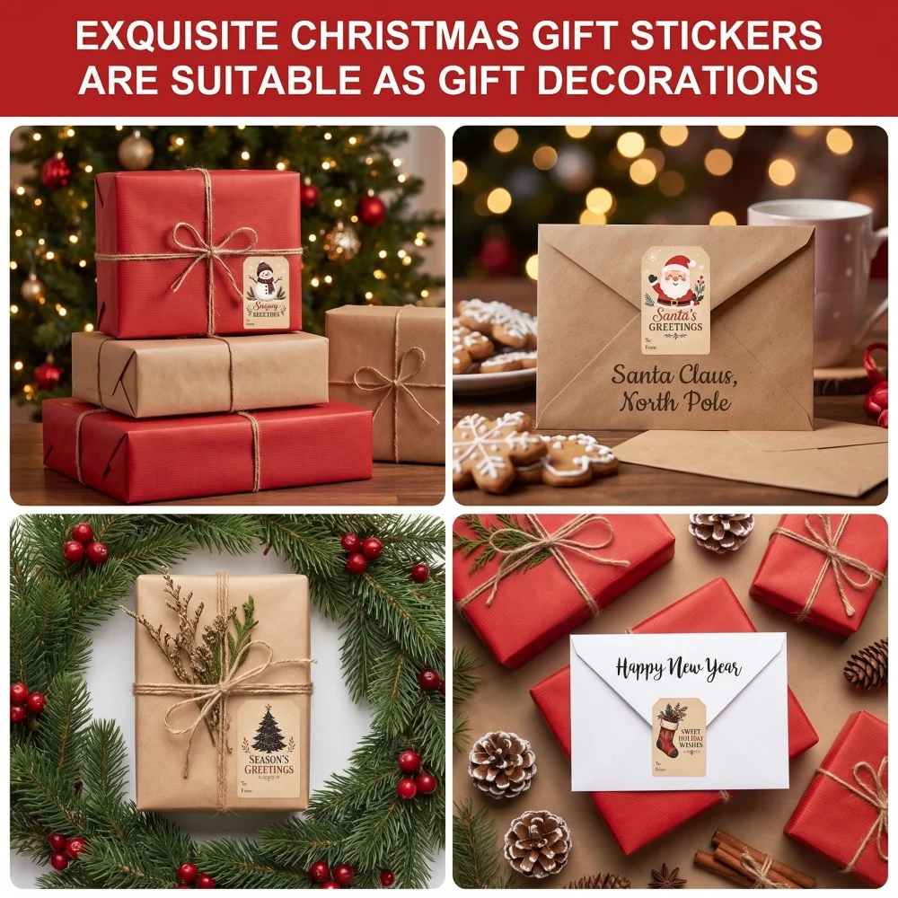 Large Christmas Gift Label Stickers — product detail 2