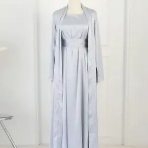 Diamond Beading Kimono für Muslime, Frauenumhang, Gesamtlänge, Borning, muslimische Abaya, Gottesdienst, Sets, WY1673, neuer 8 Hauptverkäufe langes Chiffon gepresstes Kleid - №5