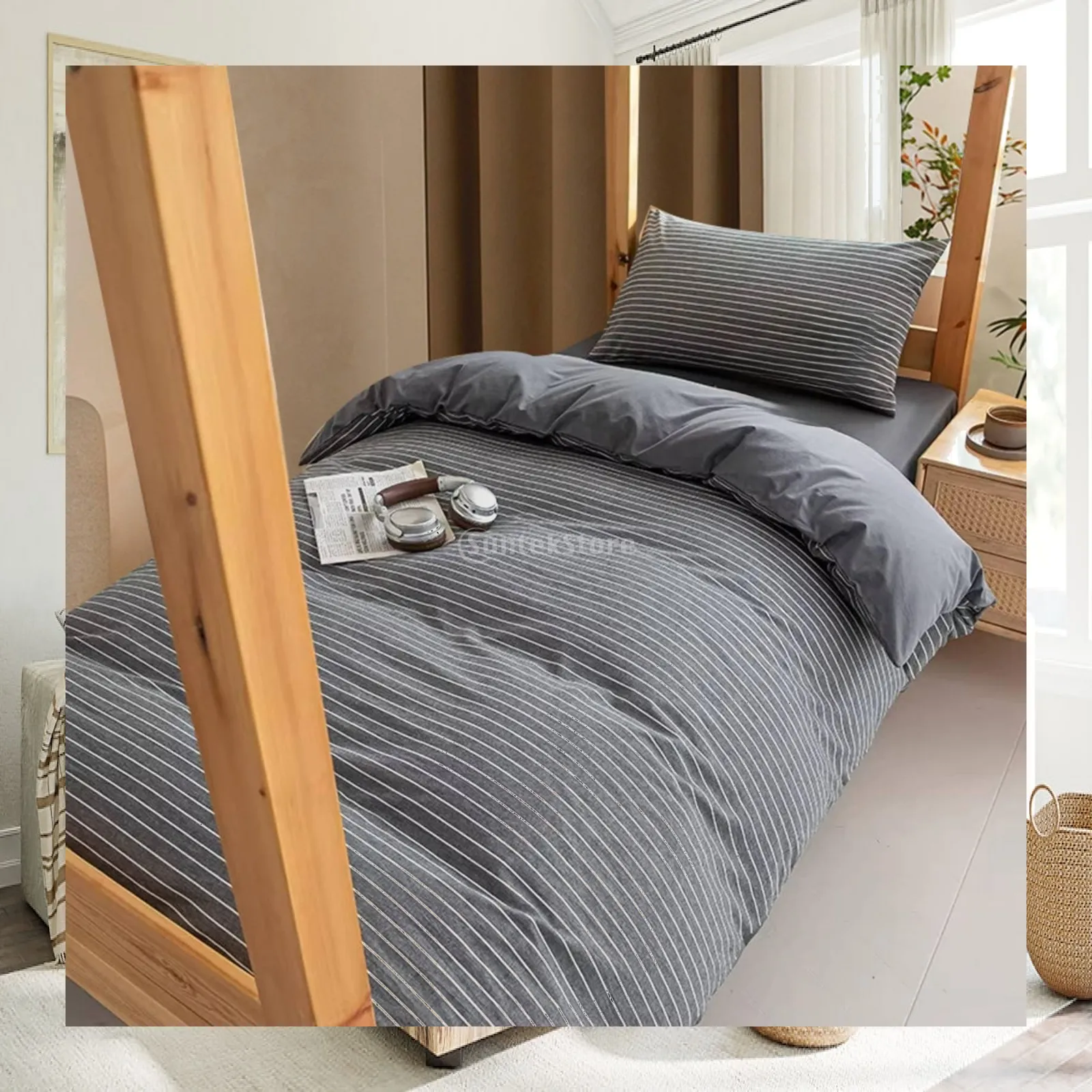 Soft Twill Cotton Bed Linen Set for Single