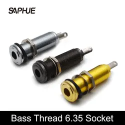 Electric Guitar Jack Plug Sockets, Threaded Cylinder, Pickup Endpin, Output Input, 1/4 