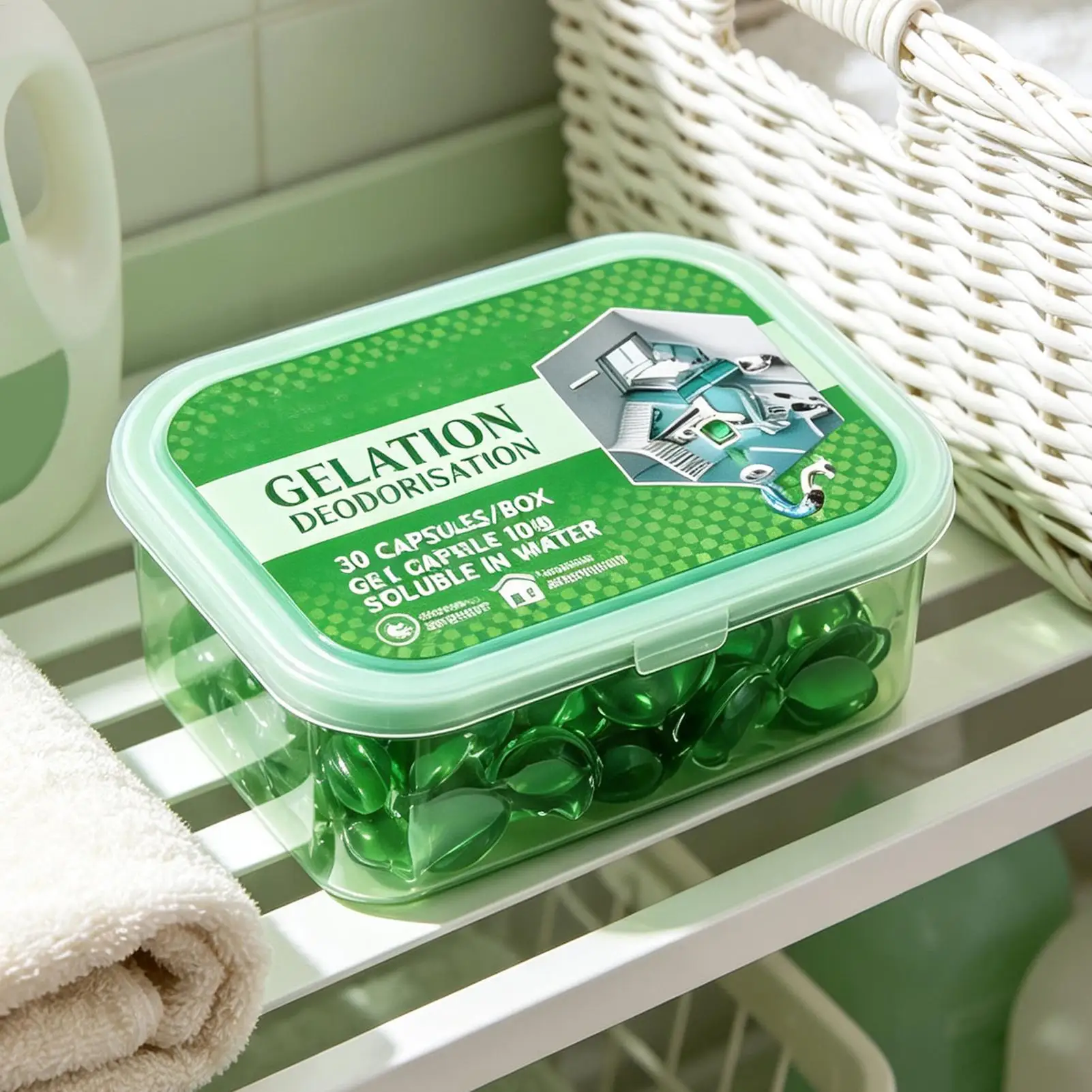 30 Count Sink & Trash Can Deodorizer Tablets Powerful Long-Lasting Odor Eliminator For Garbage Disposal Waste Bin Kitchen