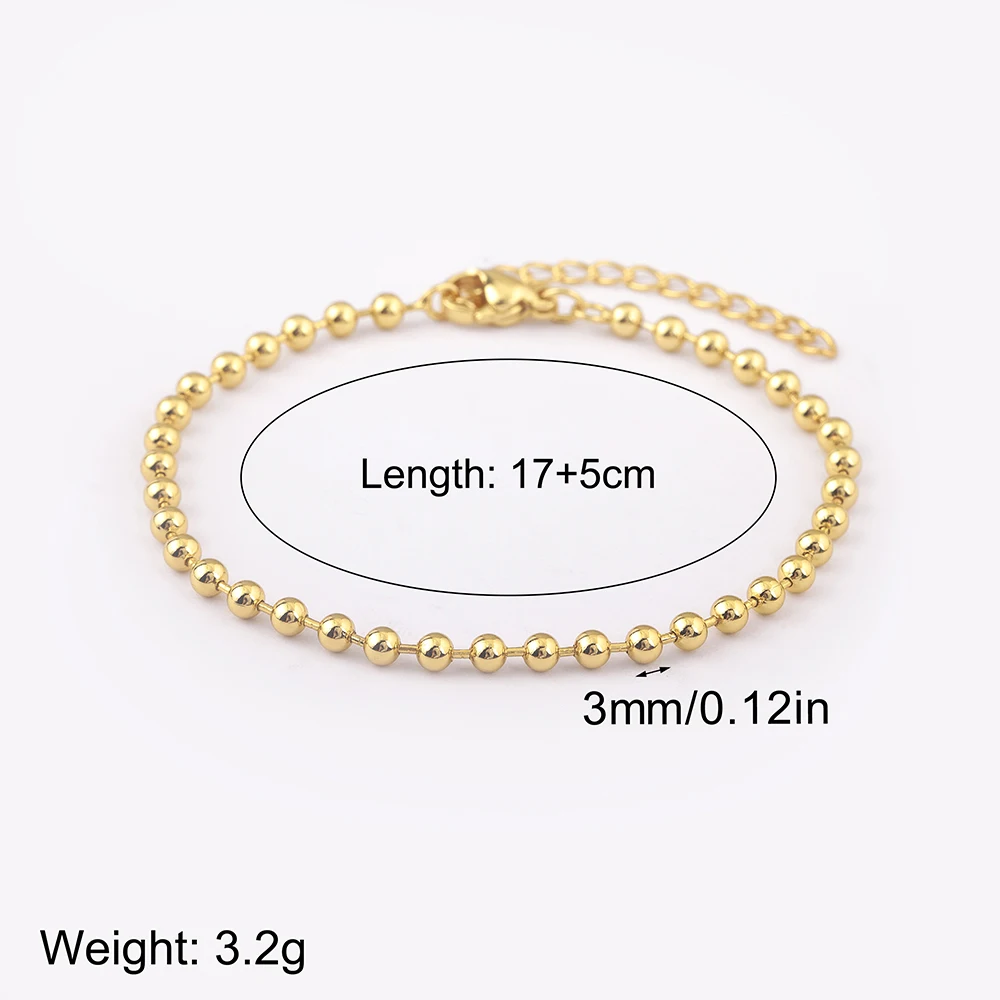 High Quality Creative Trend Round Beads Charm Bracelets Adjustable For Women Fashion Versatile Chain Bangles Jewelry Accessories