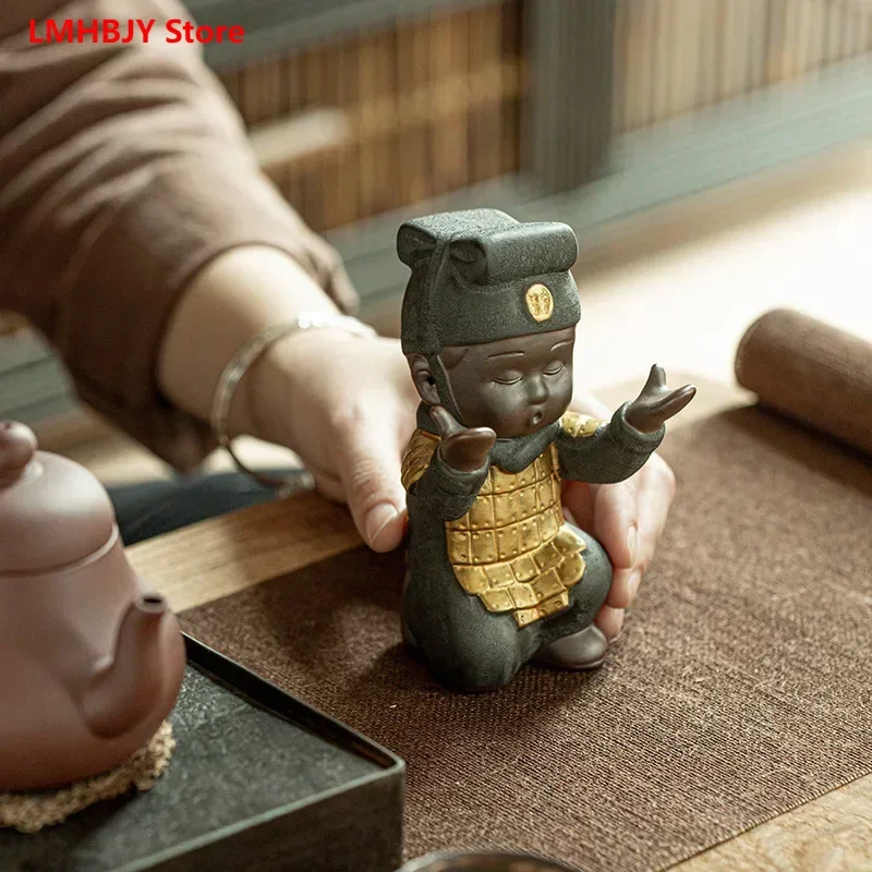 

Керамические подставки из терракотона с изображением воинов, китайские украшения, подставки для солдат Цинь, традиционное творчество Xi'an, сувенирный держатель для ручки