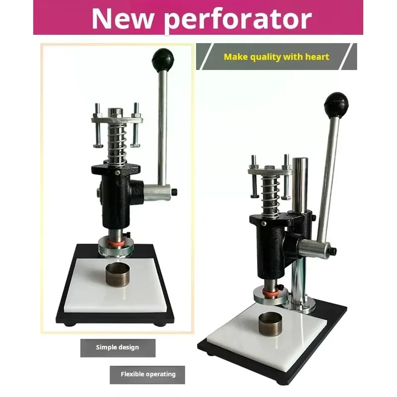 Laboratory Punch Machine Sampler with Long Flat and Round Hole Butterfly Love Square Hole Punches