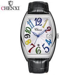 New CHENXI Mens Watches Top Brand Luxury Male Clocks Date Business Leather Strap Quartz Wristwatches Men Watch Gift 8217