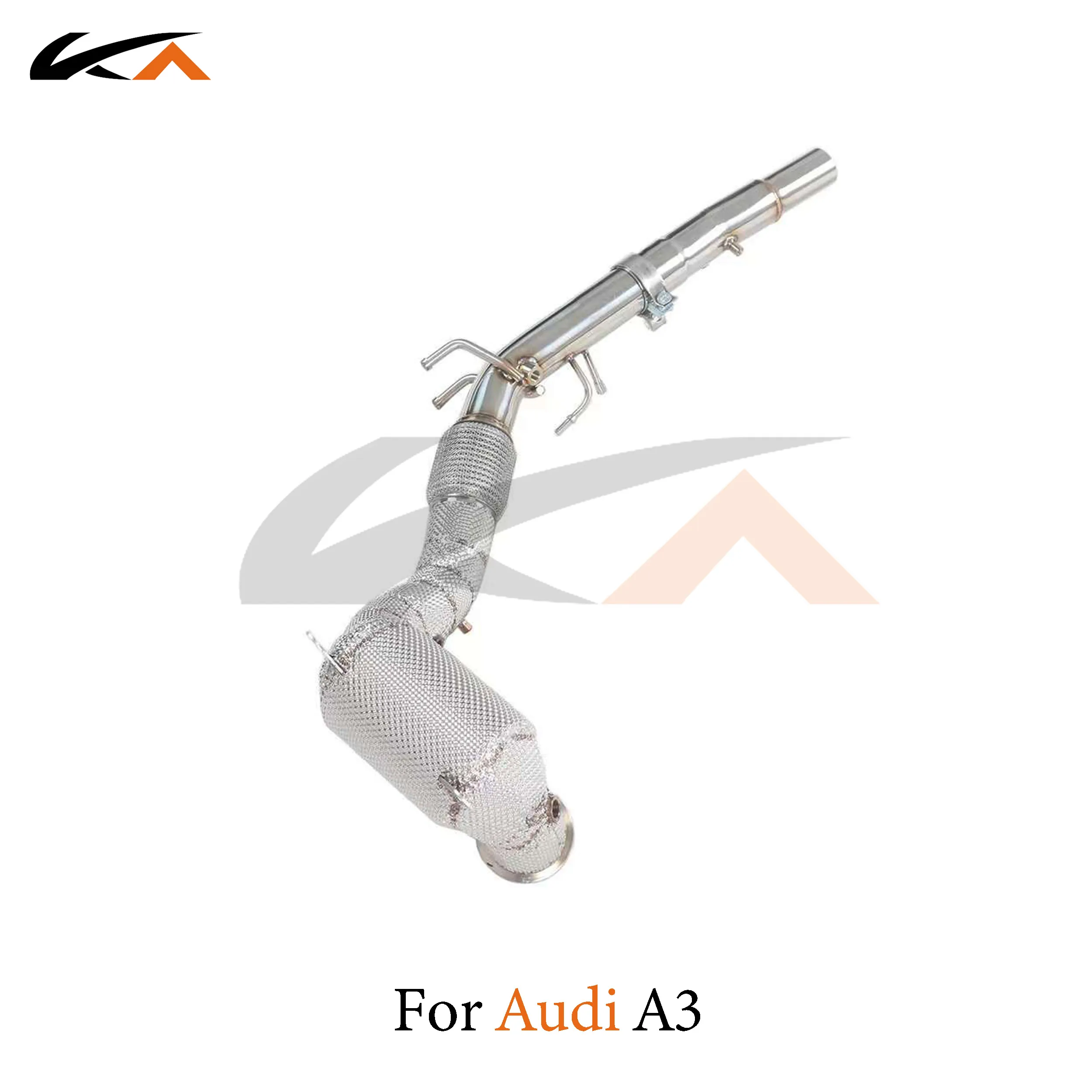 KA Tuning exhaust system header stainless downpipe for Audi A3 1.4T 1.8T axle pipe performance catalysis heat shield