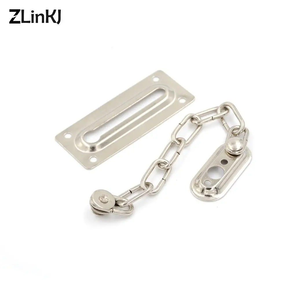 1pc Chrome Chain Door Safety Guard Latch Security Peep Bolt Locks Cabinet Latches DIY Home Tools