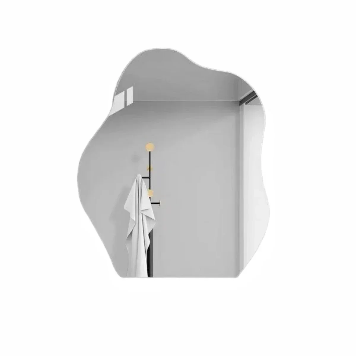 Irregular Mirror Nordic Bathroom Acrylic Wall Decorative Mirrors Shatterproof Cloud Shape Wall Mirror Stickers Home Decoration