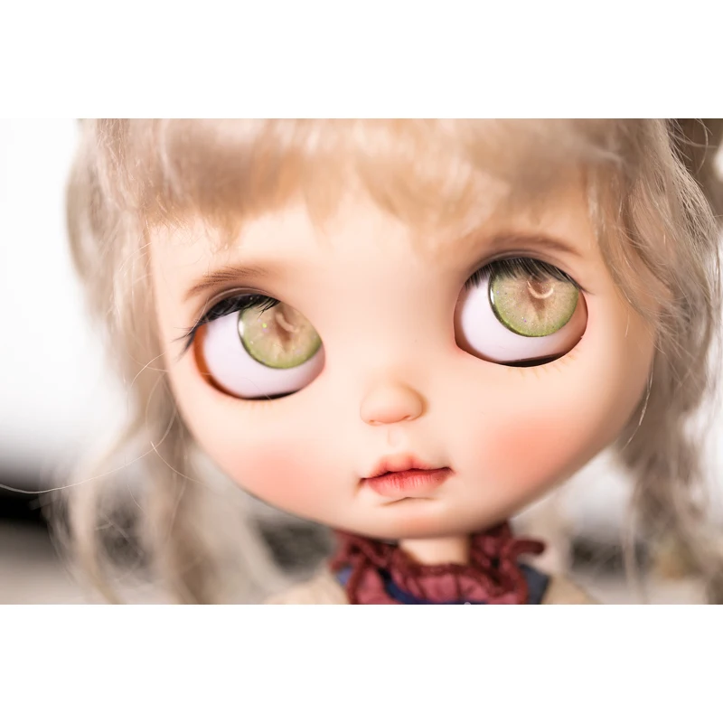 Yestary ตุ๊กตา BJD ขนาด14มม. เป็นชิ้นตาสำหรับของเล่นตุ๊กตาบลายธ์ด้าม DIY อุปกรณ์เสริมประกายชิปตาแก้วสำหรับเป็นของขวัญเด็กผู้หญิง