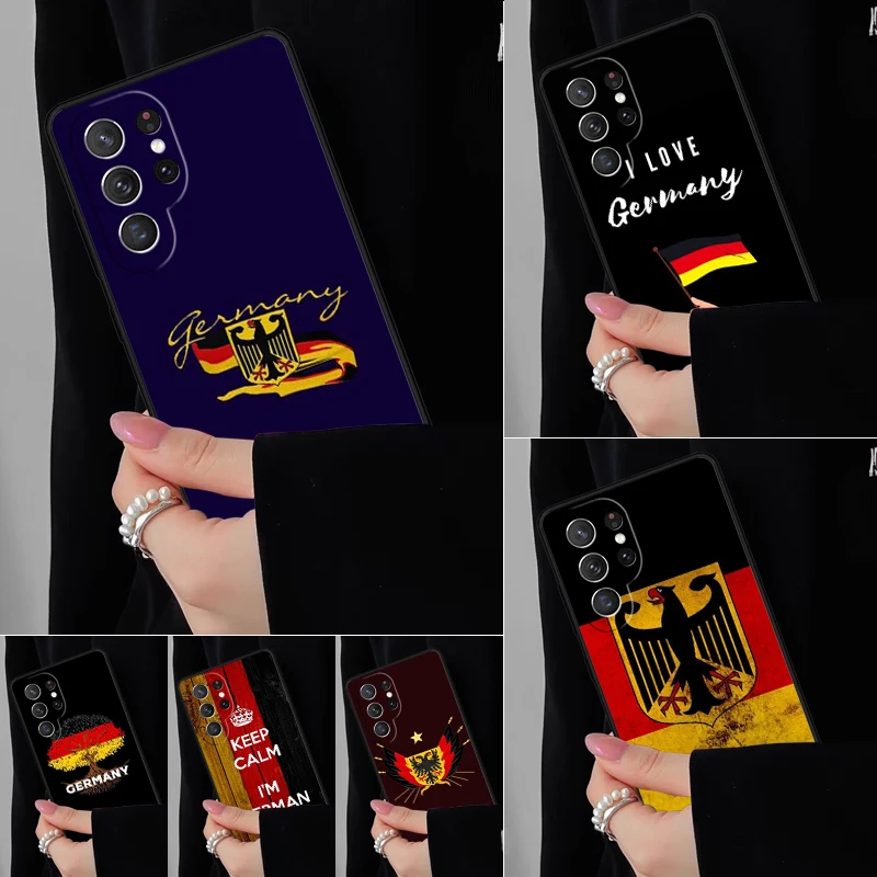 

German Empire Flag Phone Case For Samsung Galaxy S25 S24FE S23 S22 S21FE S20 S10 Plus Ultra Note20 10Pro Soft Black Cover