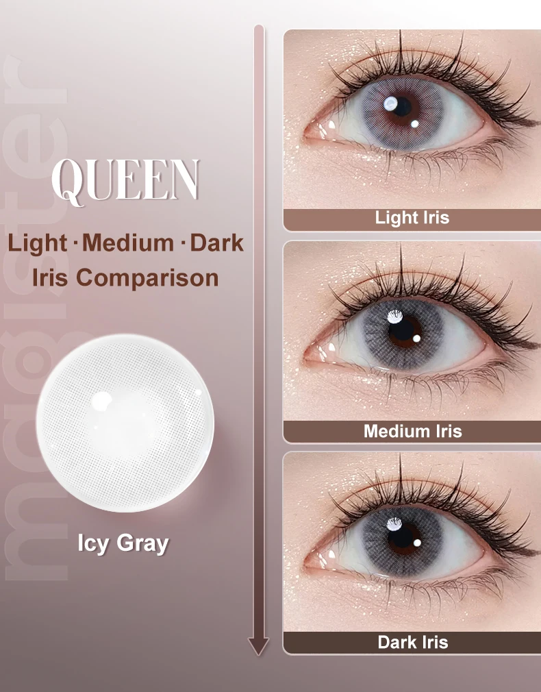 (0.00~-8.00) MAGISTER Queen Naturfarbene Kontaktlinsen mit Dioptrien, Farbige Kontaktlinsen für Make-up, 6 Monate – Detail 11