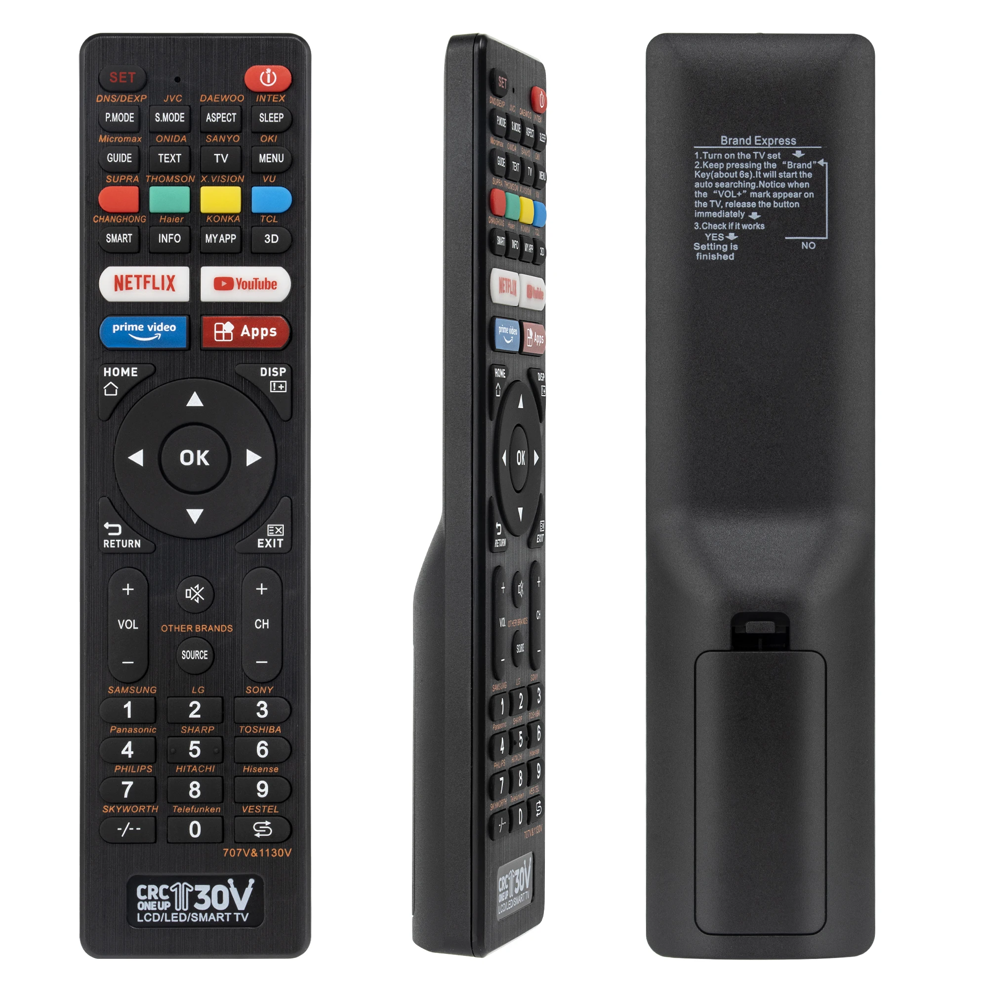 Universal TV Remote Control Use for Sony Philips Samsung Vizio Supra BBK Izumi Panasonic Hitachi Akai CRC 1130V Global Version