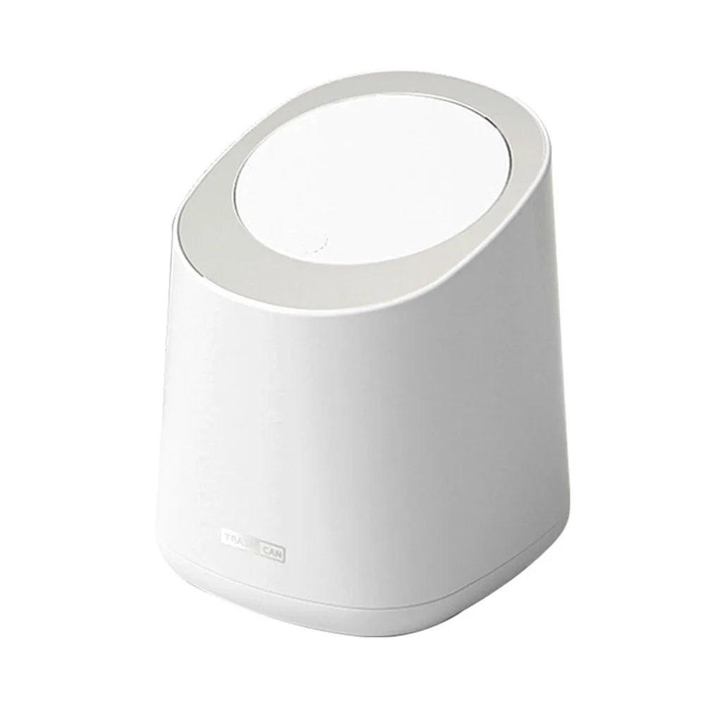 Mini Press Type Lid Countertop Garbage Can Quick Press Lid Mini Wastebasket Desktop Trash Can Dressing Table