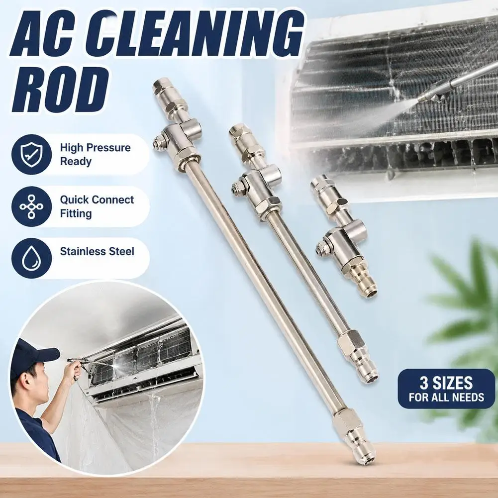 1/4 Quick Connect 360° Swivel AC Cleaning Wand Degree Fan Spray Nozzle Universal Air Conditioner Fin Washer Tool