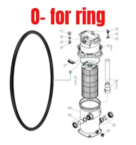 Black Silicone O-Ring Filter Head Gasket For Hayward CXFHR1001 RGX45G S'wim C'lear C100S C150S C200S  Pool Filter Parts