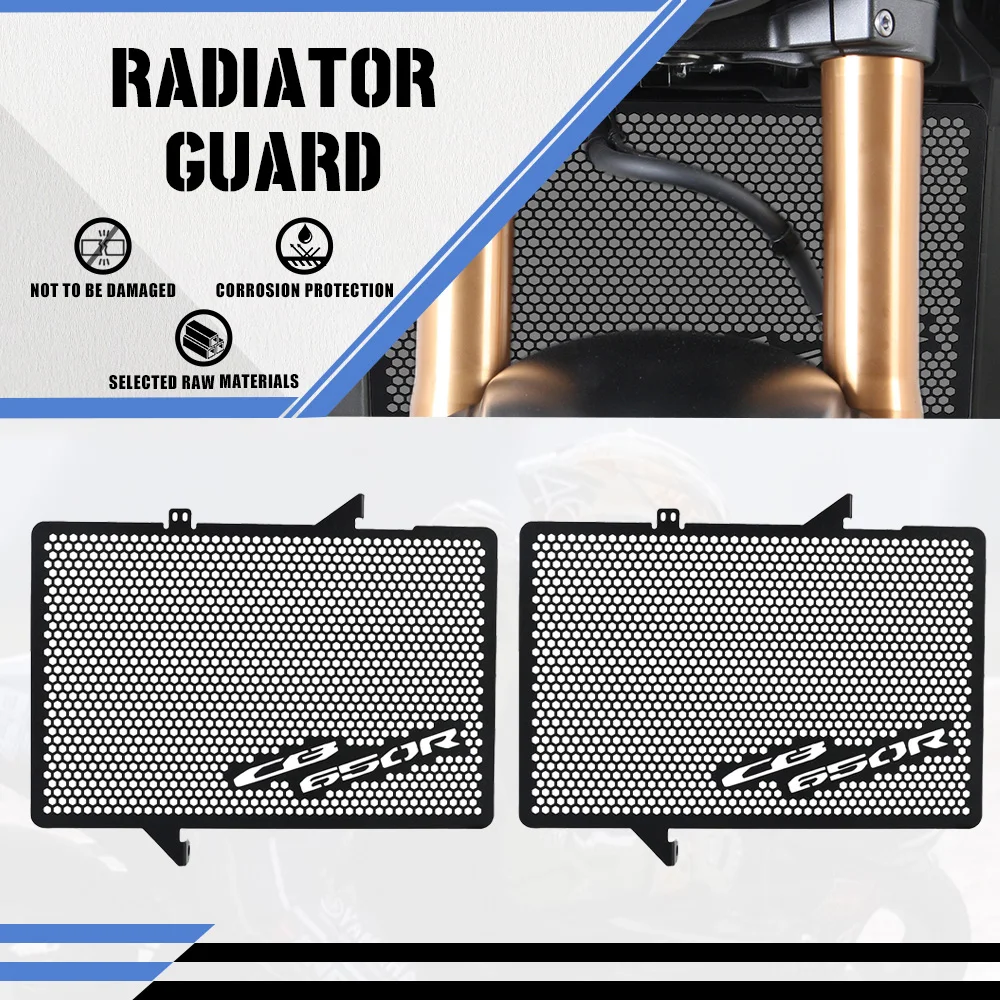 

2026 2025 2024 Radiator Guard For Honda CB650R Neo Sports Cafe CBR650R CB650F CBR650F Radiator Grille Guard Cover Protection