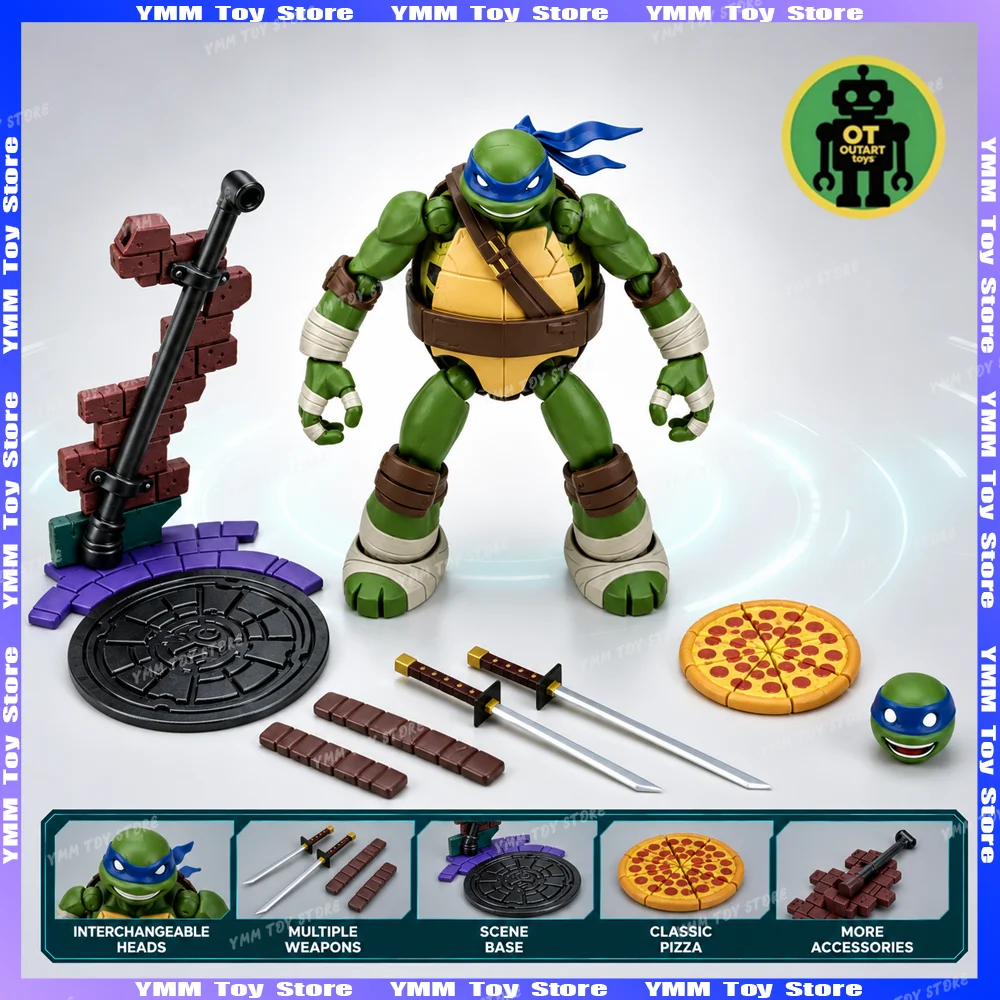 New OUTART Toys Teenage Mutant Ninja Turtles Action Figure TMNT Figurine KO Model Kaiyodo Revoltech Figurine Figures Gifts Toys