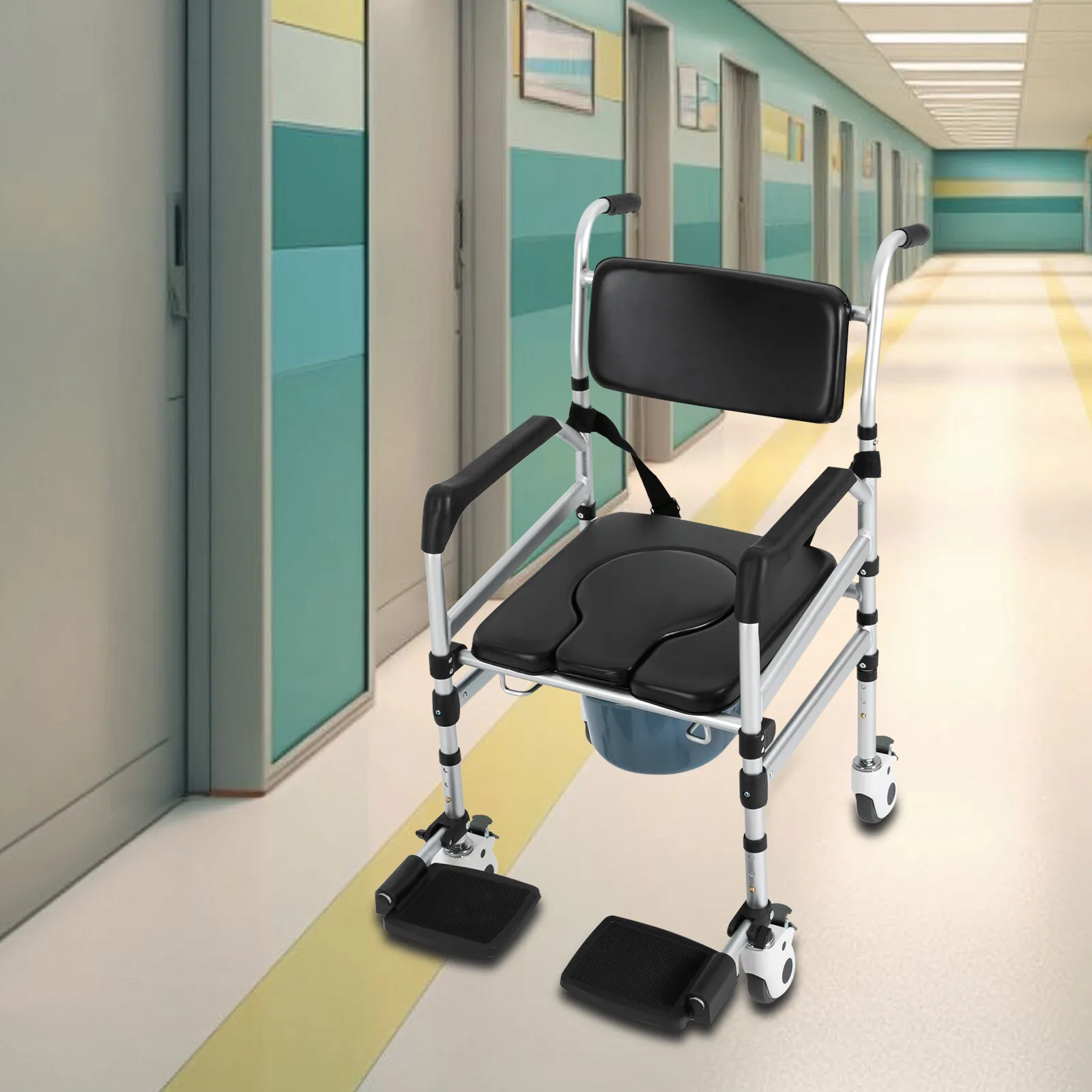 ​ ​ Sedia da doccia pieghevole regolabile in altezza con bidet Capacità di 352 libbre Regolazione dell'altezza a 3 livelli per anziani disabili ​ ​