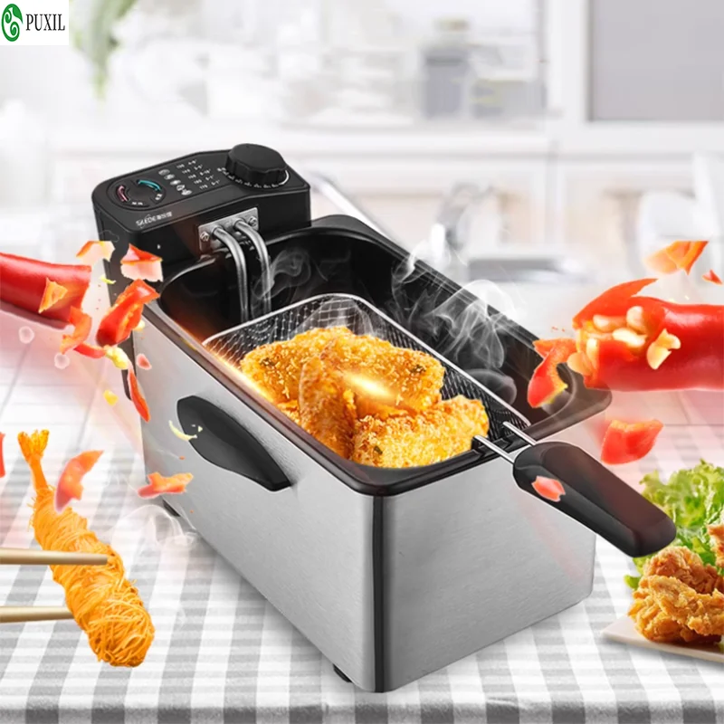 

Электрическая фритюрница, коммерческая фритюрница, автоматический контроль температуры для жарки шампуров, картофеля фри, настройки киоска для жарки