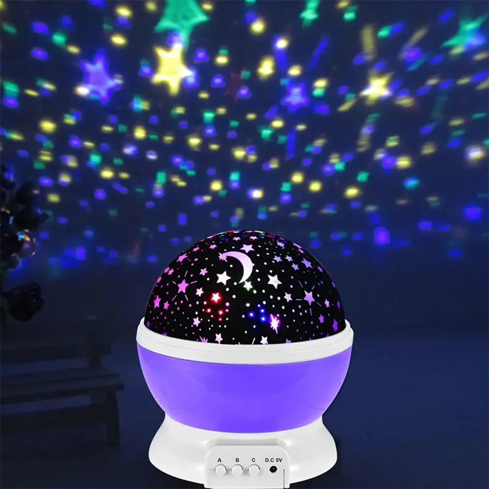 

Rotating Musical Starry Night Lamp LED Galaxy Projector Children's Bedroom Star Moon Lamp USB Projection Lamp Children's Gift